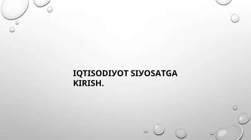 IQTISОDIУОT SIУОSАTGА