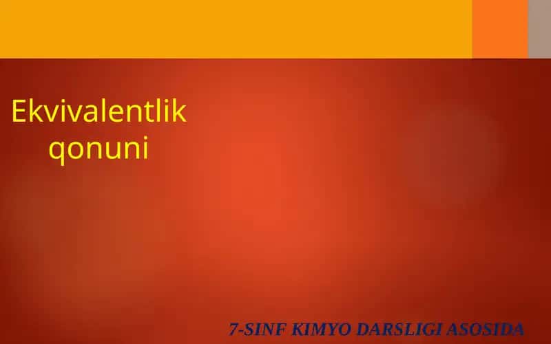 Ekvivalentlikqonuni