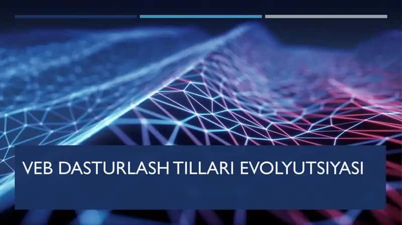 VEB DASTURLASH TILLARI EVOLYUTSIYASI