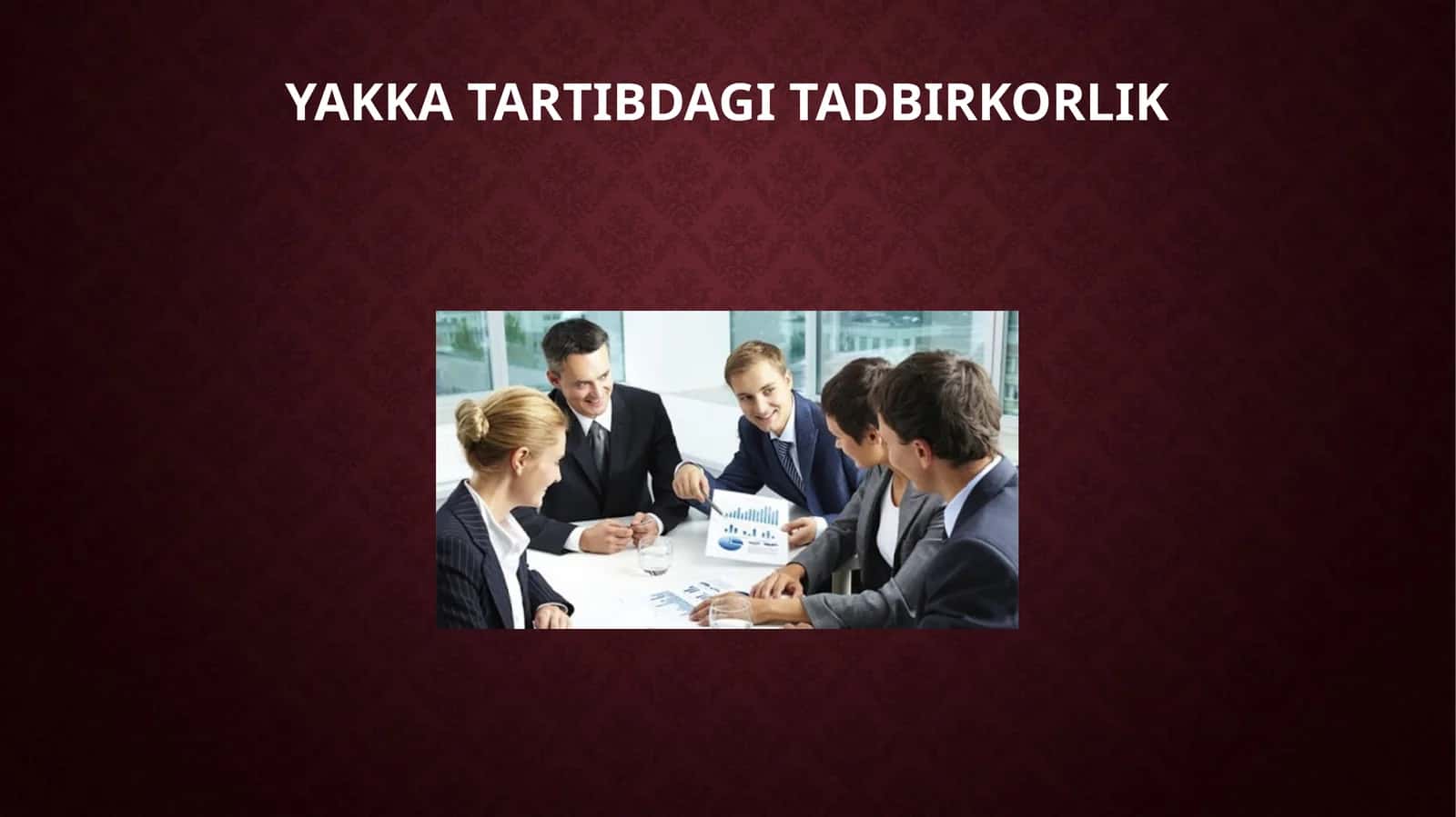 Yakka tartibdagi tadbirkorlik