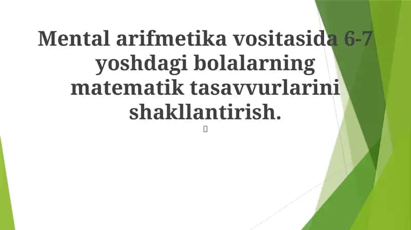 Mental Arifmetika