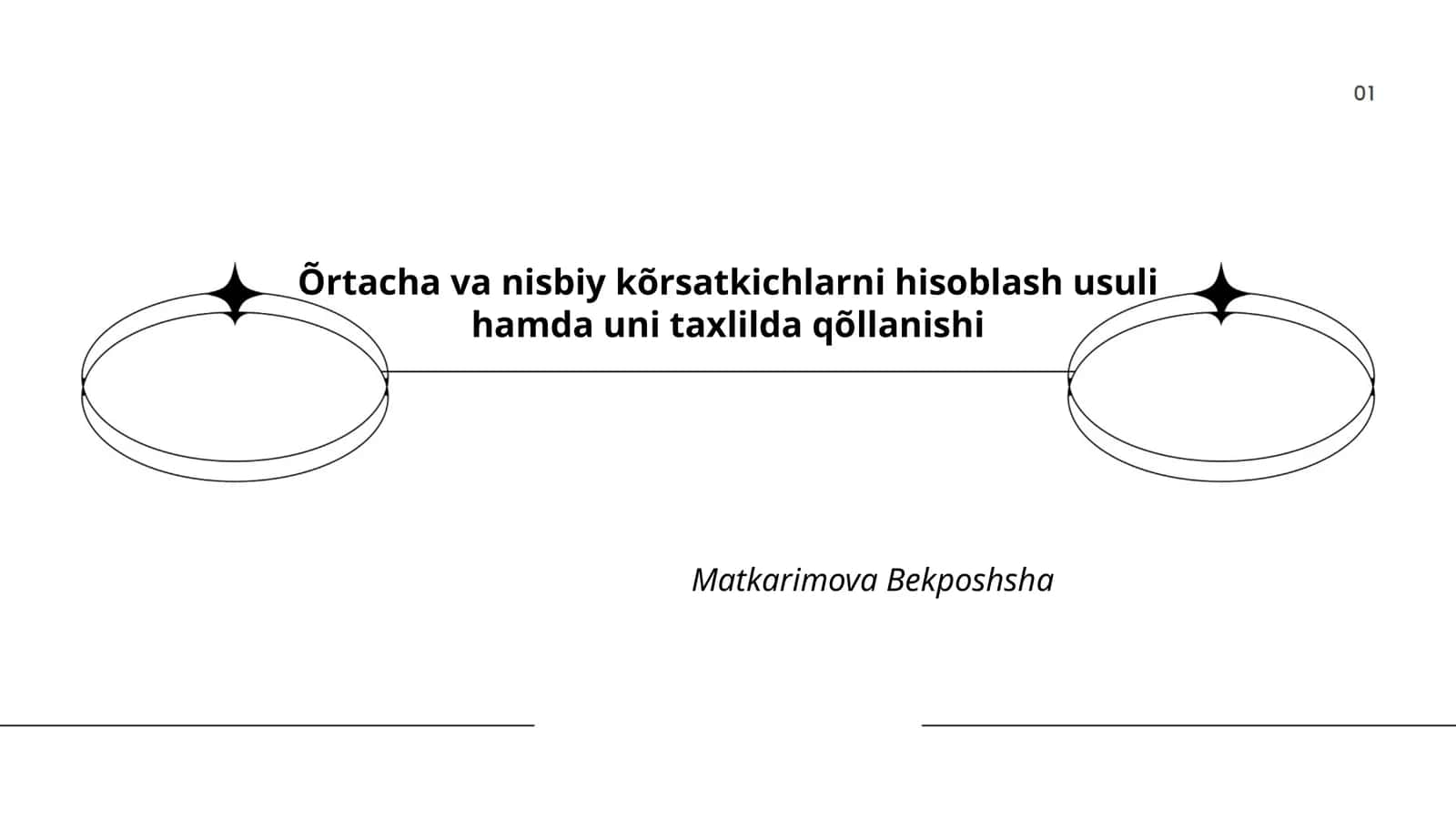 Aritmetik õrtacha va nisbiy kõrsatkichlar