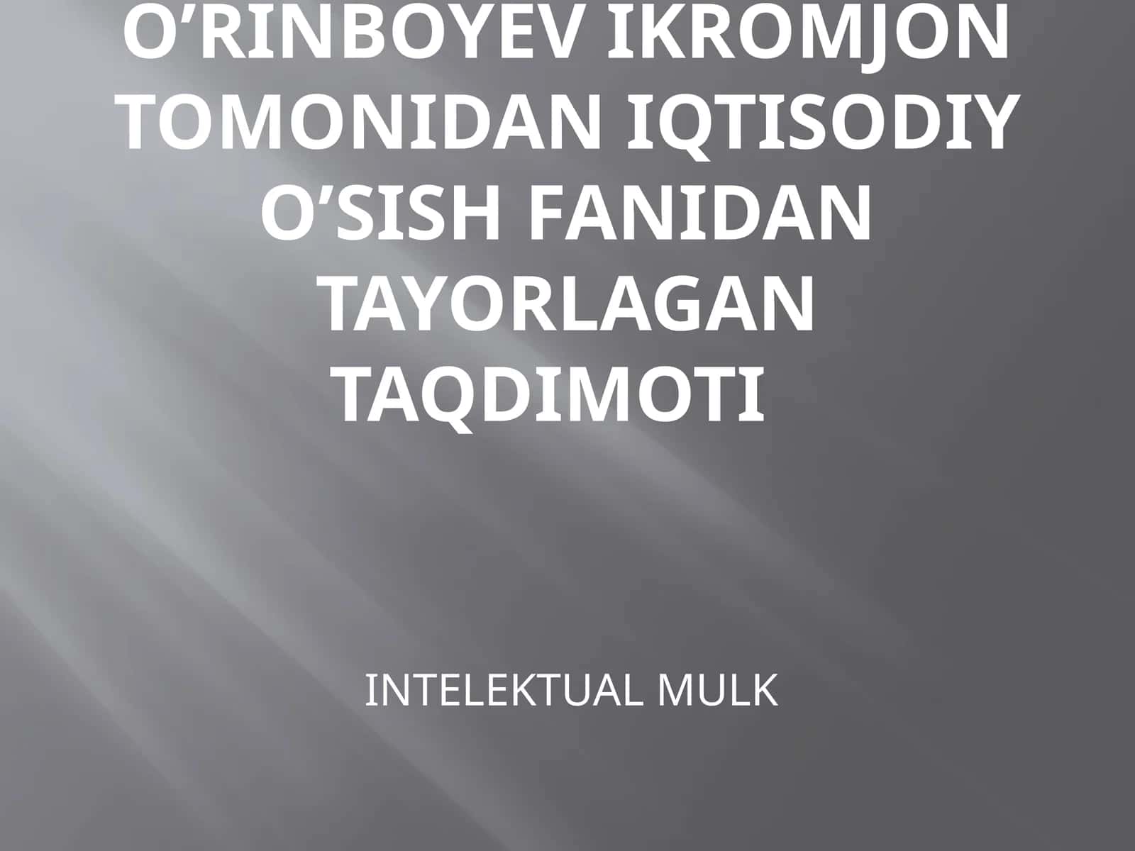 Intellektual mulk