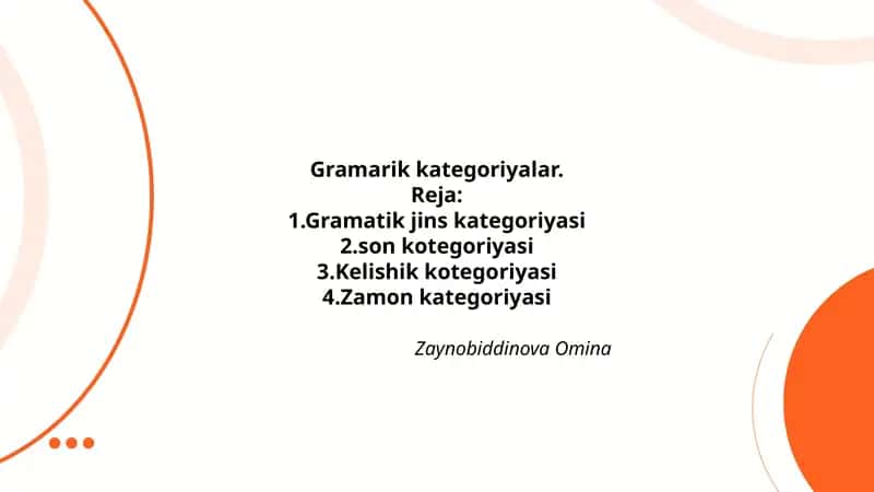 Gramarik kategoriyalar