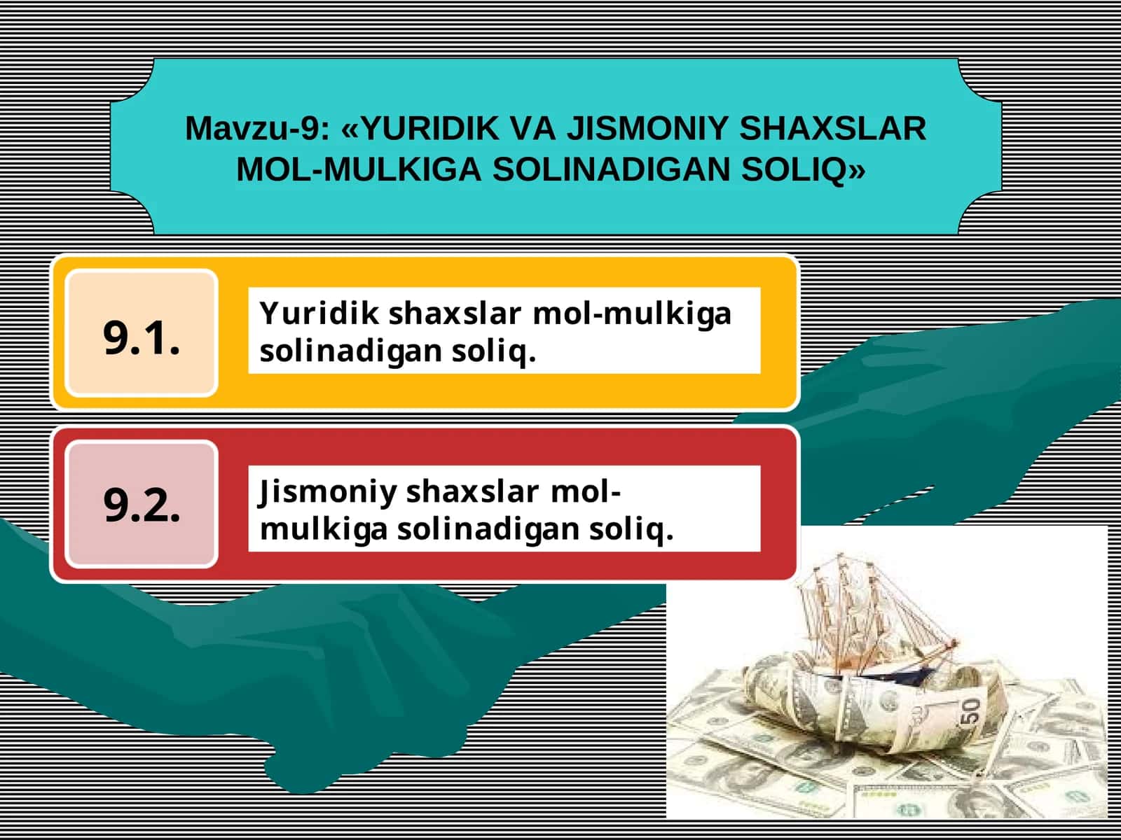 YURIDIK VA JISMONIY SHAXSLAR MOL-MULKIGA SOLINADIGAN SOLIQ