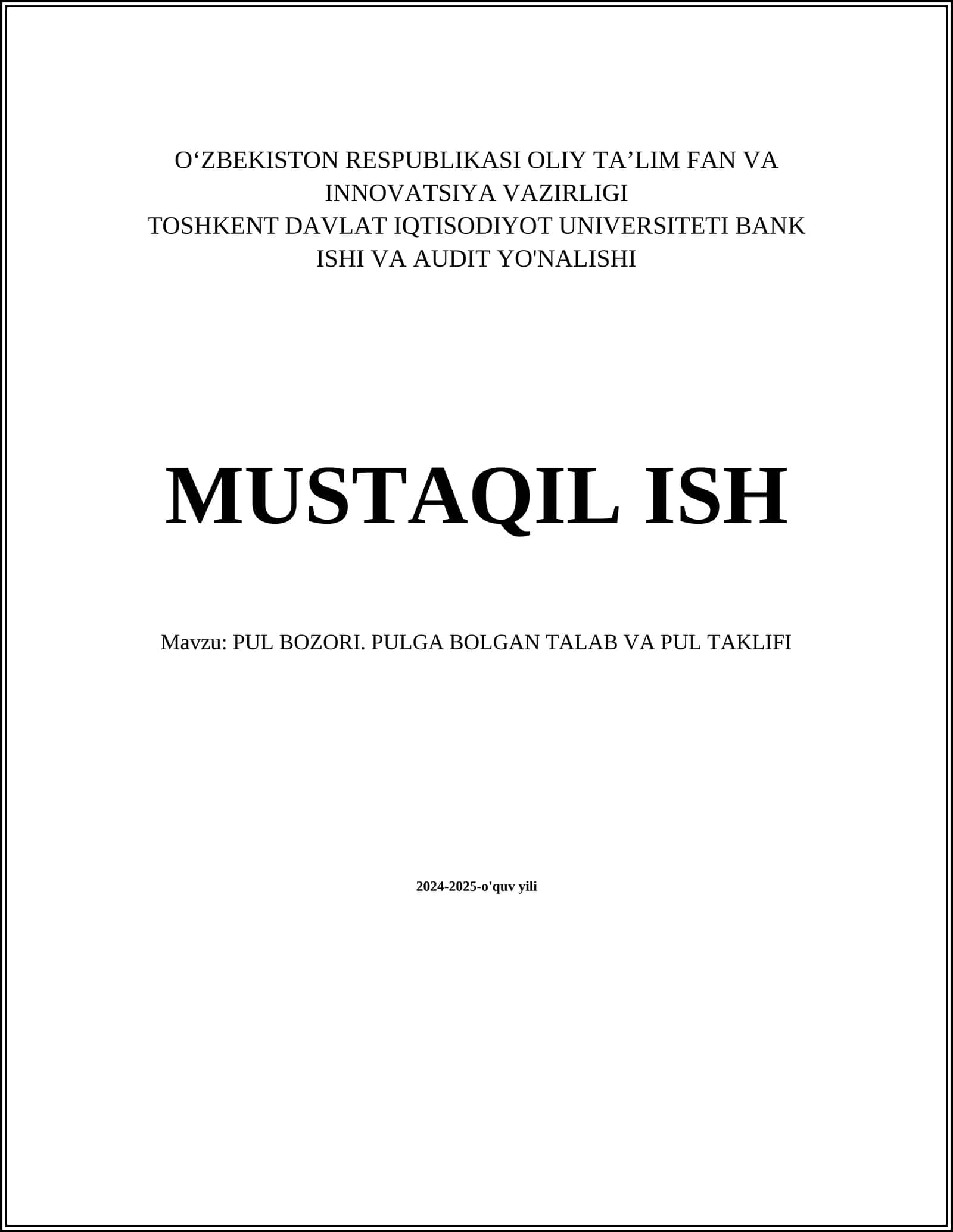 Pul bozori