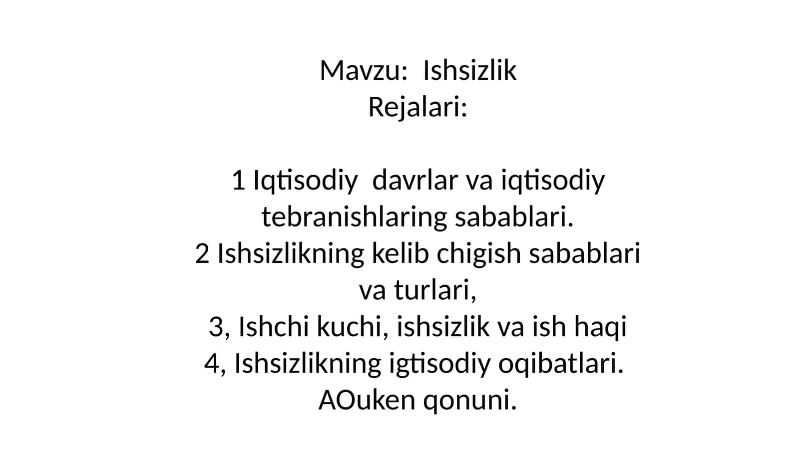 Ishsizlik