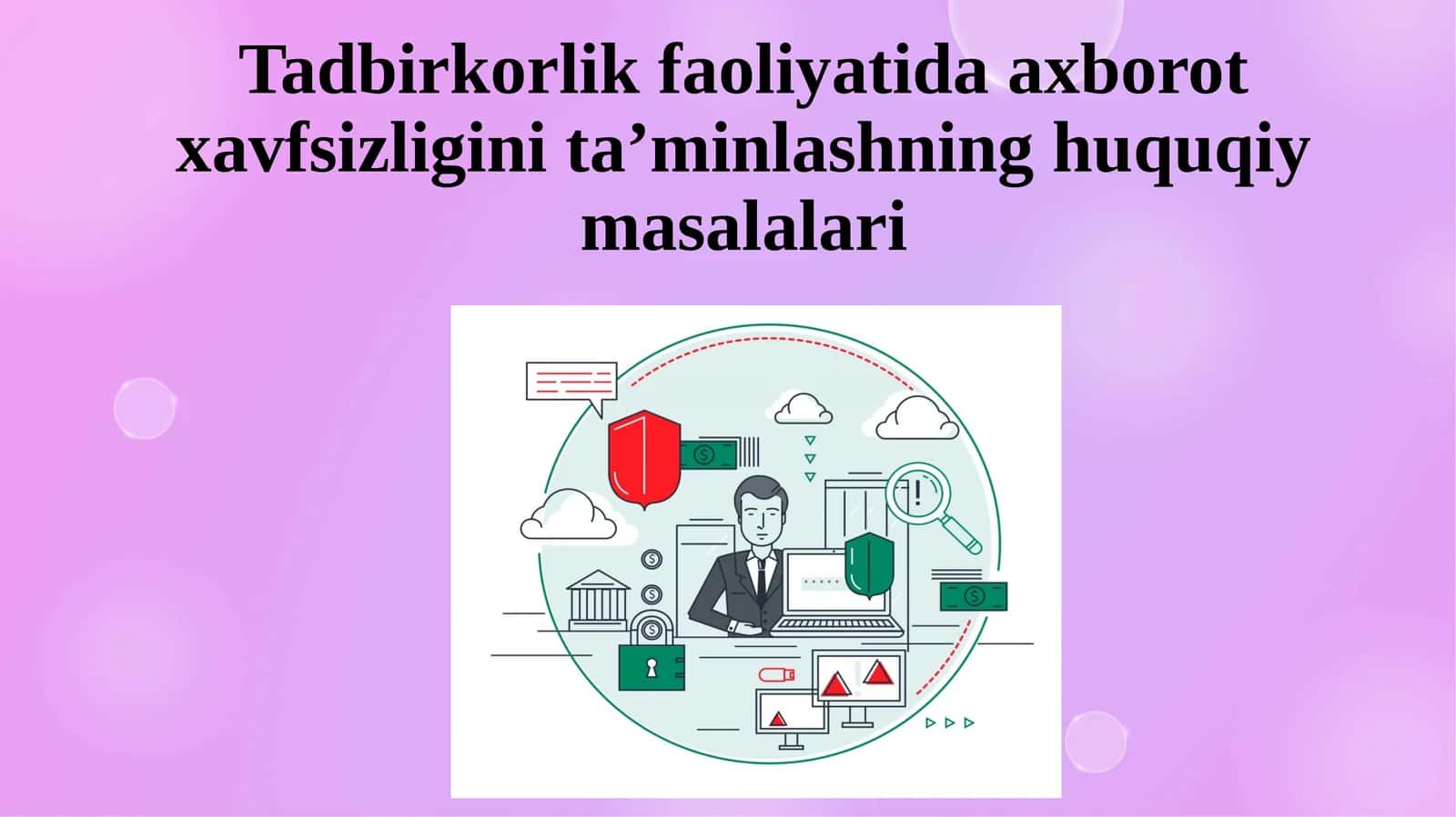 Tadbirkorlik faoliyati da axborot xavfsizligini ta’minlashning huquqiy masalalari