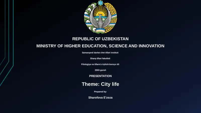 Presentation on City Life