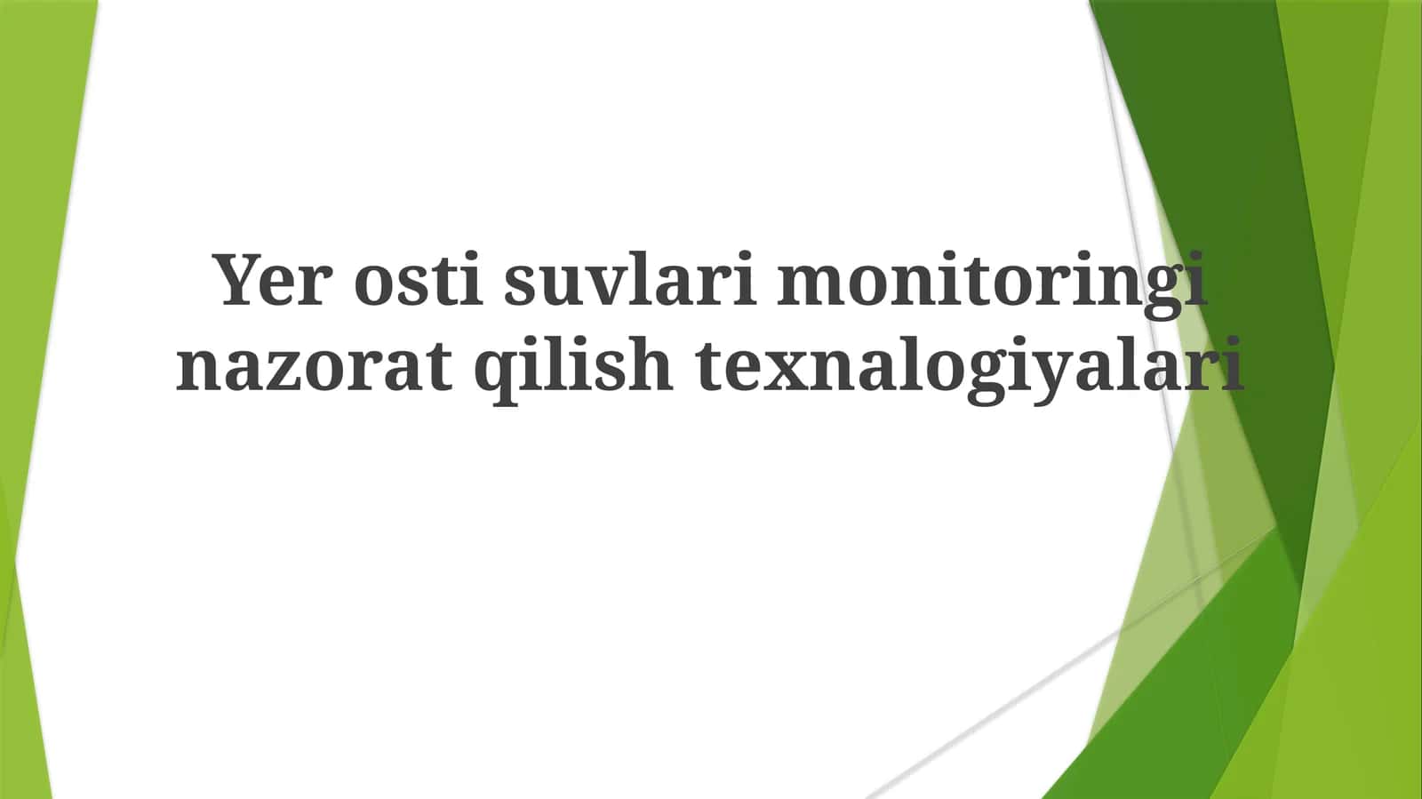 Yerostisuvlarimonitoringinazoratqilishtexnalogiyalari