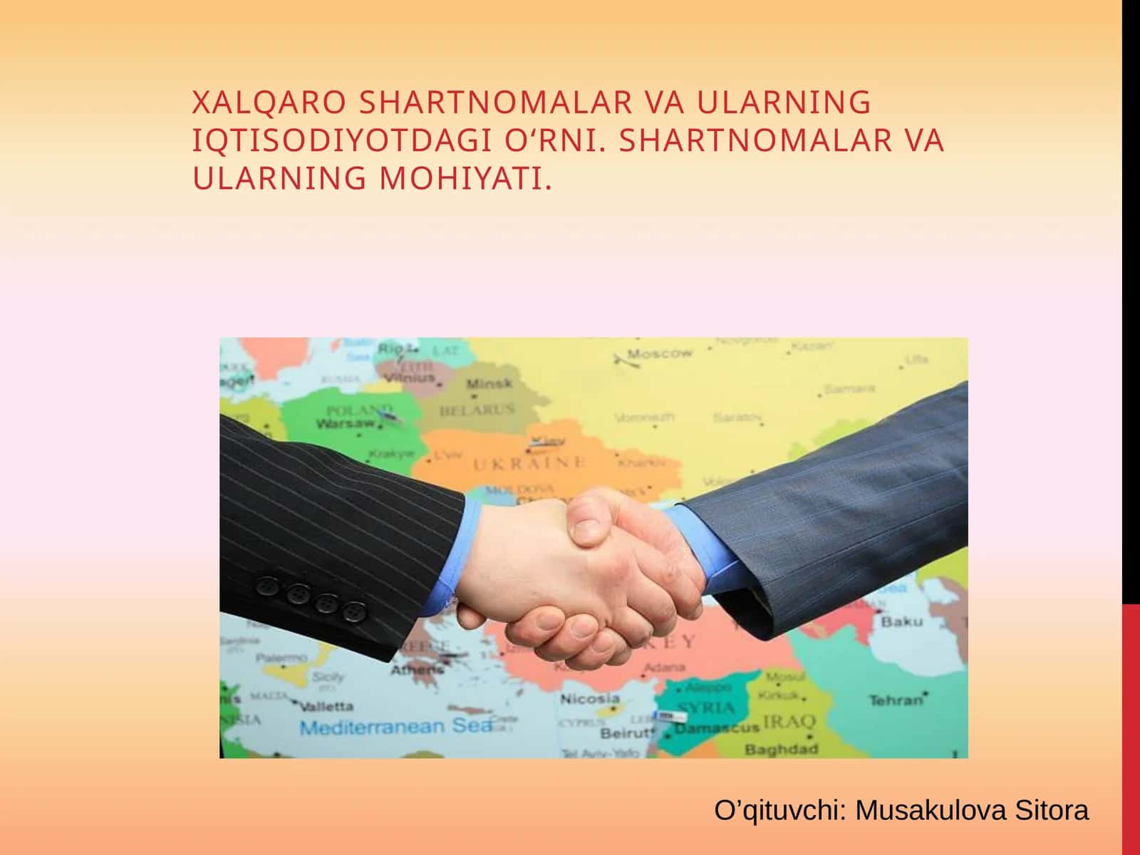 Shartnomalar va ularning iqtisodiyotdagi o‘rni