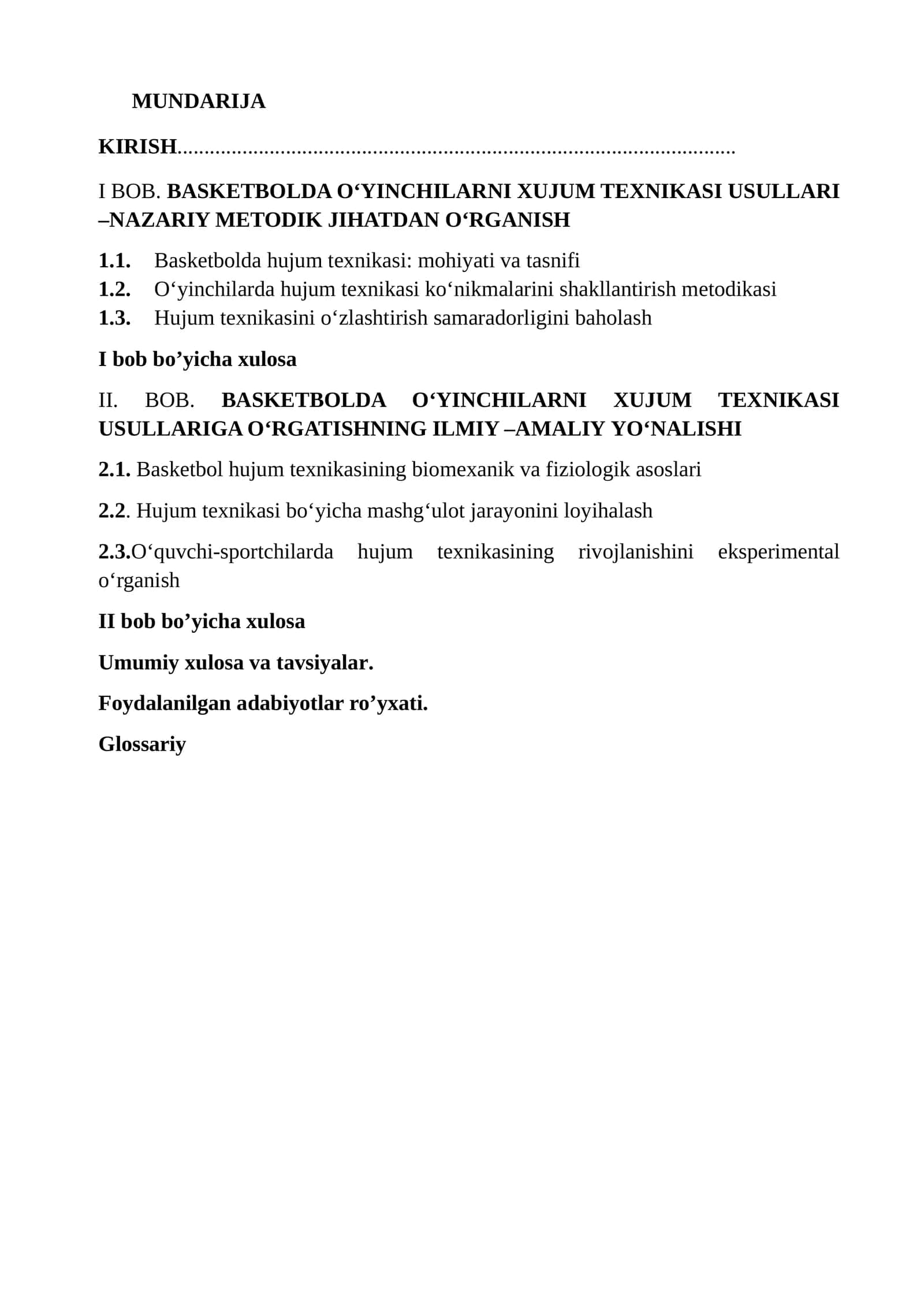 BASKETBOLDA O‘YINCHILARNI XUJUM TEXNIKASI USULLARI –NAZARIY METODIK JIHATDAN O‘RGANISH