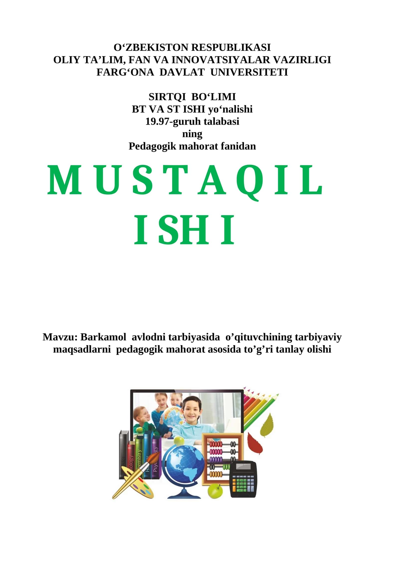 Pedagogik mahorat fanidan