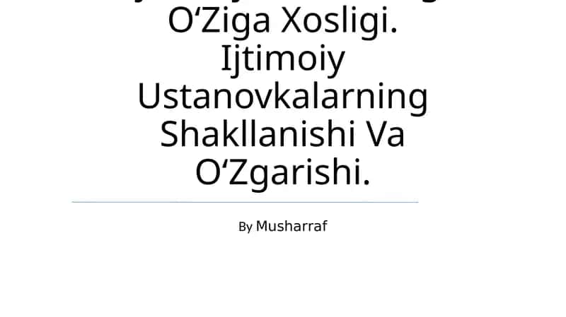 Yosh Davrlarida Shaxs Ijtimoiylashuvining O‘Ziga Xosligi
