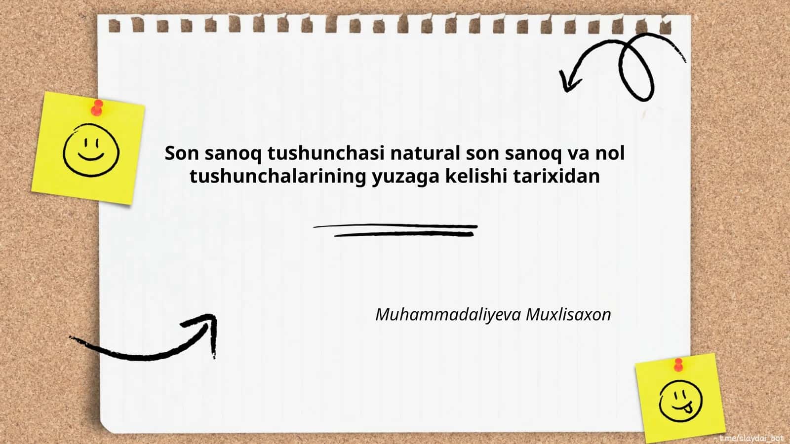 Natural Sonlarning Tarixi