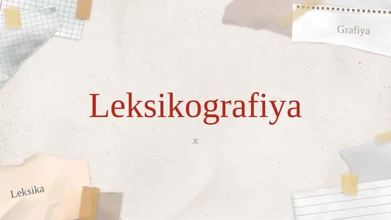 Leksikografiya (Qaraqalpaq tilinde)