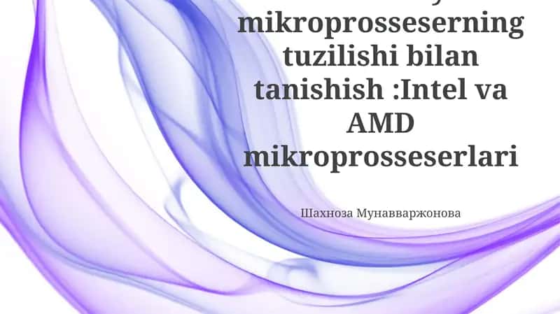 Mikroprotsessor Arxitekturasi