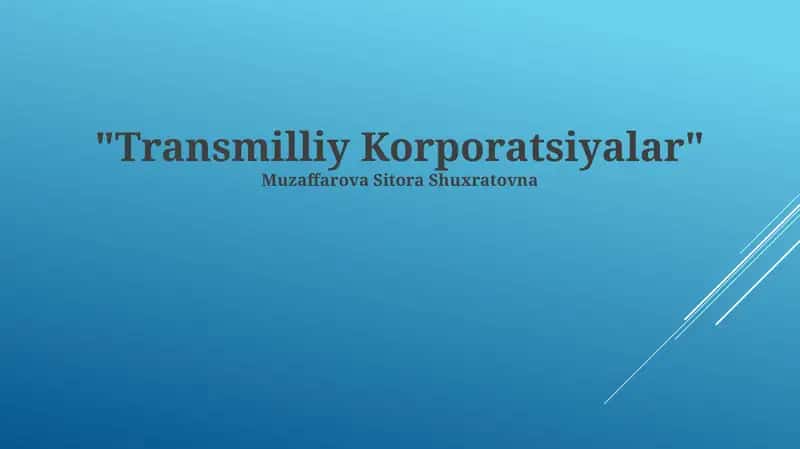 Transmilliy Korporatsiyalar