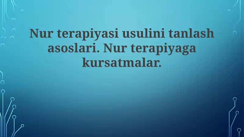Yorug'lik terapiyasi