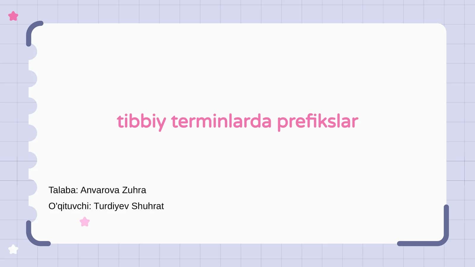 Tibbiy Terminlarda Prefikslar