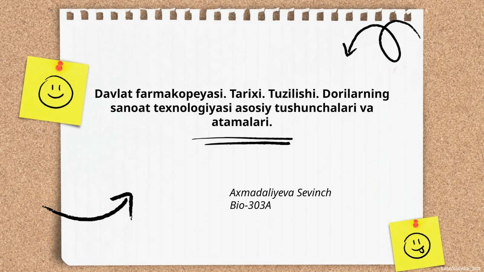 Davlat farmakopeyasi. Tarixi. Tuzilishi. Dorilarning sanoat texnologiyasi asosiy tushunchalari va atamalari