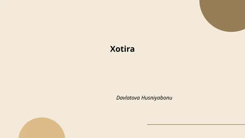 Xotira
