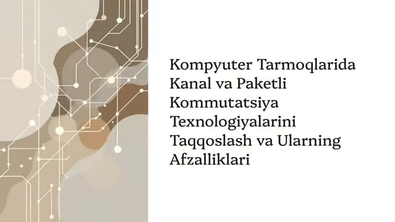 Kanal Kommutatsiyasi Nima?