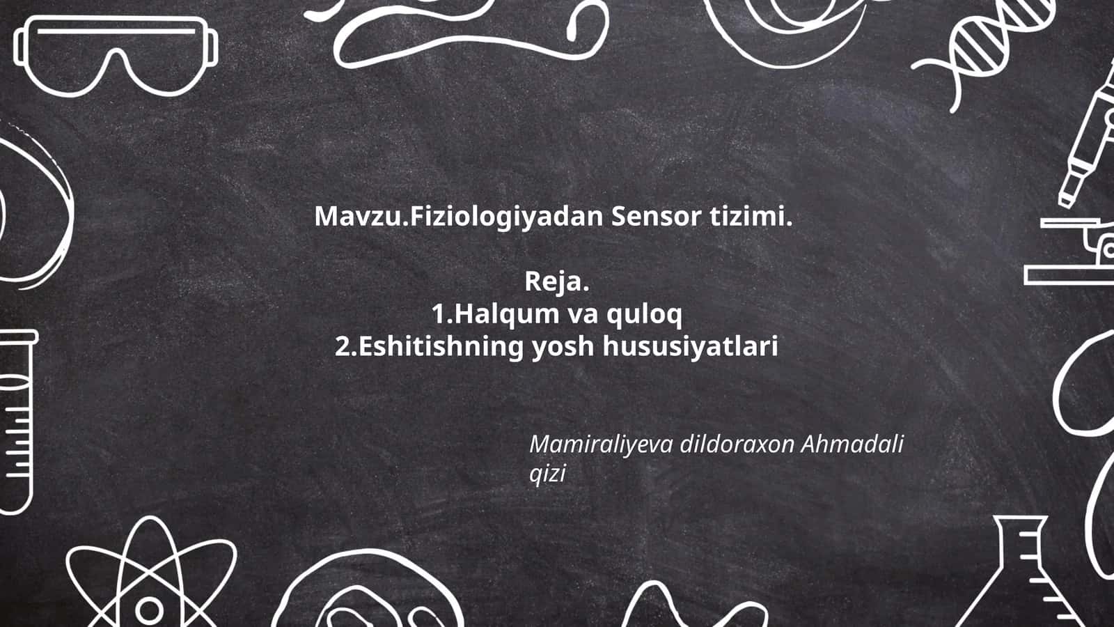 Fiziologiyadan Sensor tizimi