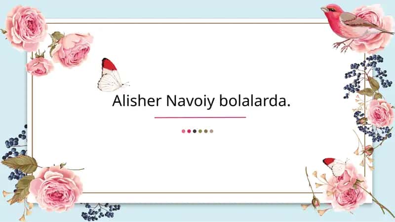 Alisher Navoiyning bolalarga bag'ishlangan asarlari