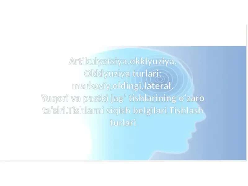 Artikulyatsiya va okklyuziya