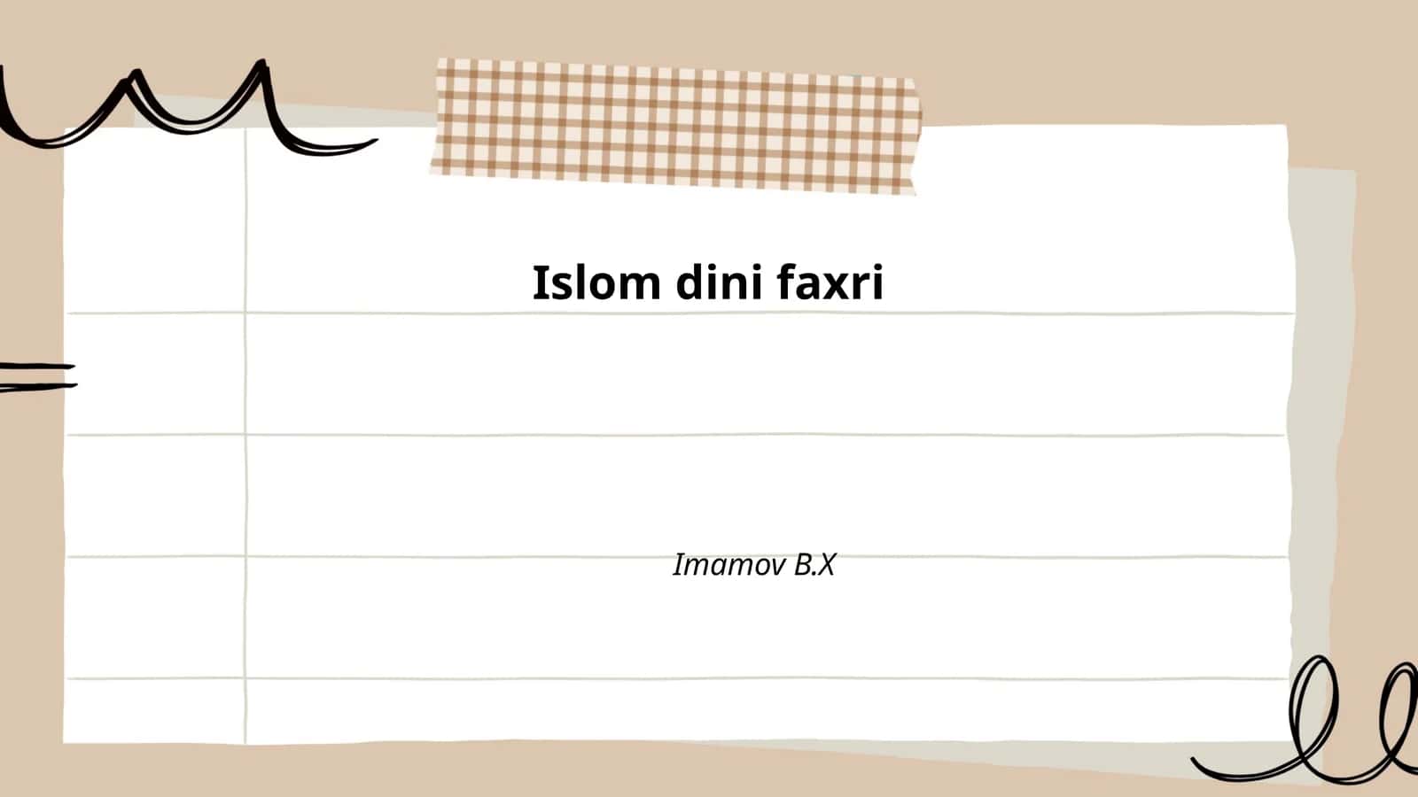 Islom dini faxri
