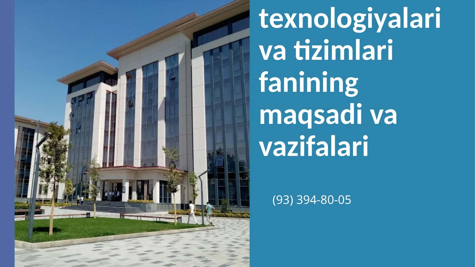 Iqtisodiyotda aхbоrоt tехnоlоgiyalari va tizimlari fanining maqsadi va vazifalari