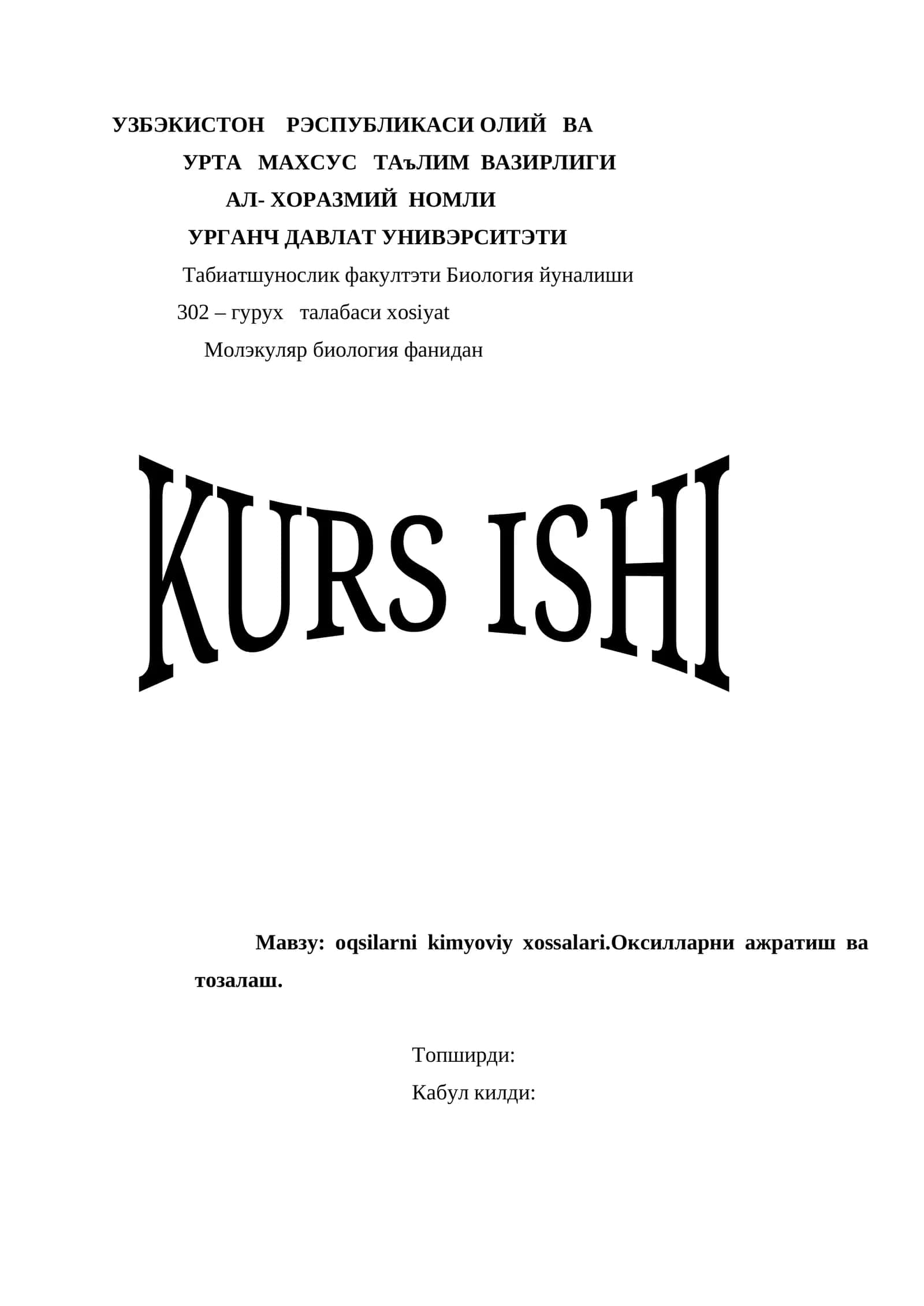 Oksilarni kimyoviy xossalari