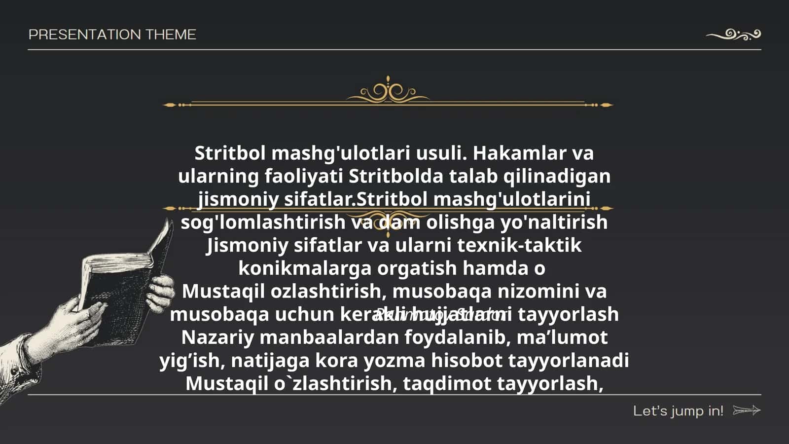 Stritbol mashg'ulotlari usuli