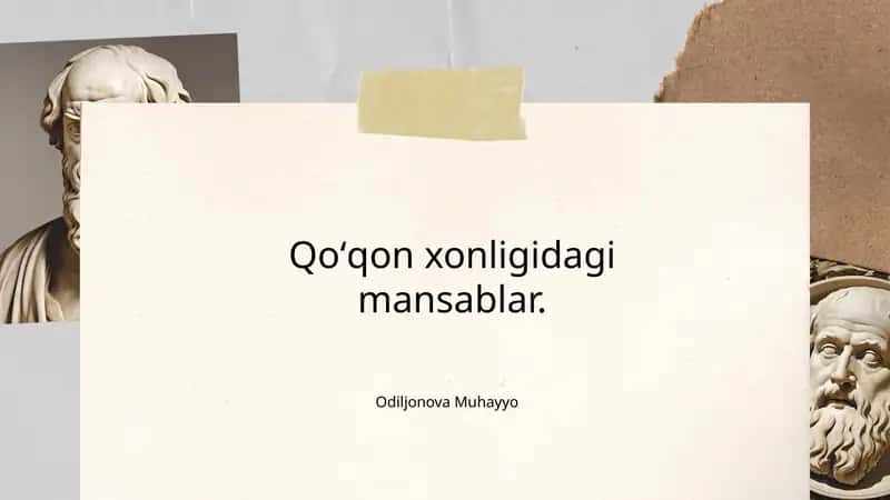 Qoʻqon xonligidagi mansablar