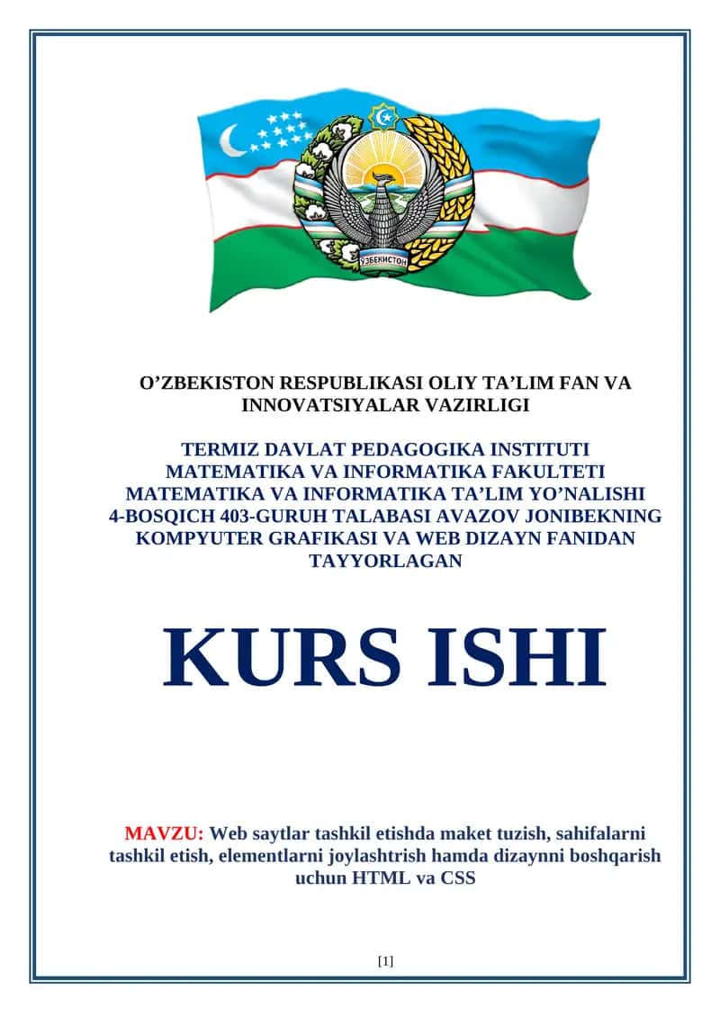 Web saytlar tashkil etish