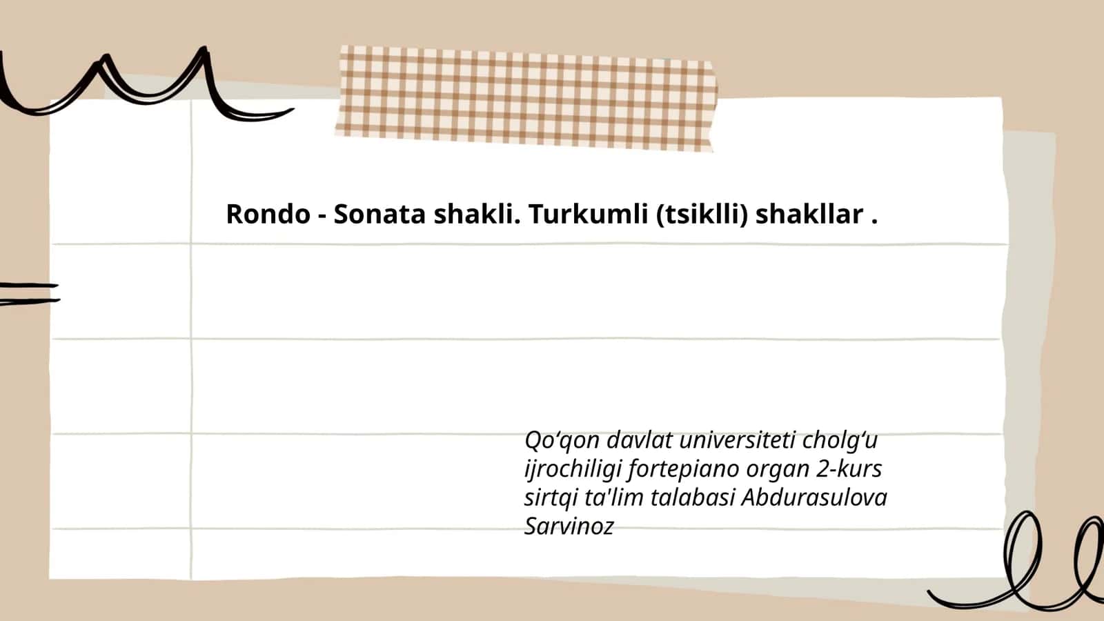 Rondo - Sonata shakli