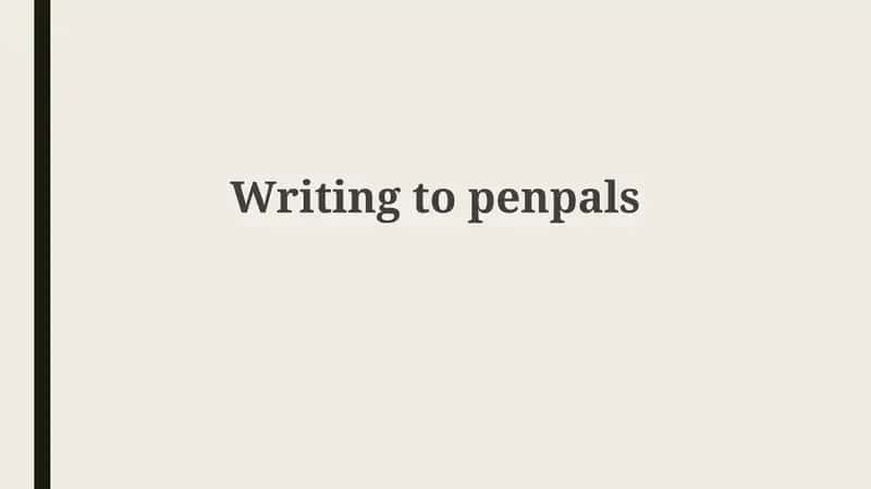 Writing topenpals