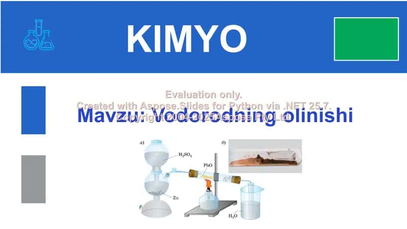 Vodorodning olinishi