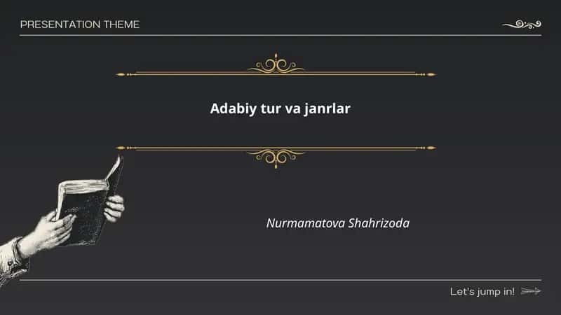 Adabiy tur va janrlar