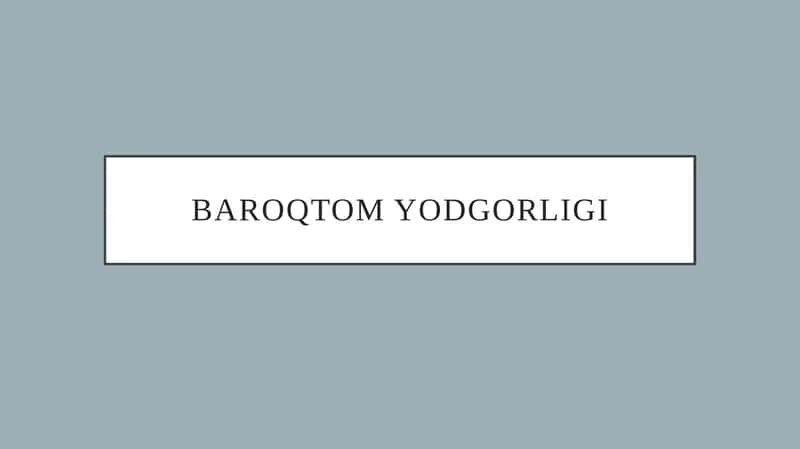 Baroqtom yodgorligi