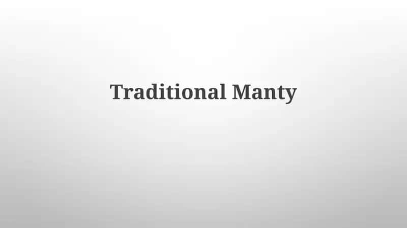 Traditional Manty