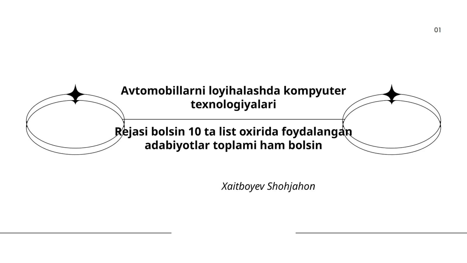 Avtomobillarni loyihalashda kompyuter texnologiyalari