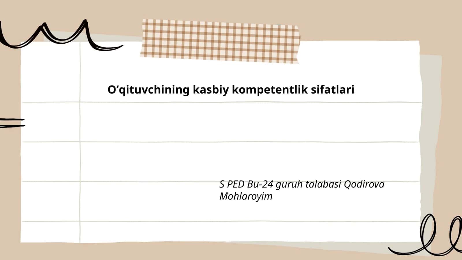 Oʻqituvchining kasbiy kompetentlik sifatlari