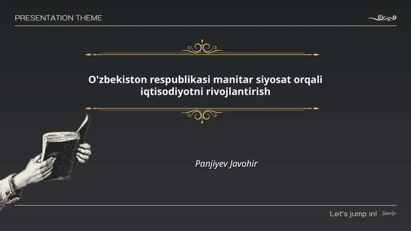 O'zbekiston respublikasi manitar siyosat orqali iqtisodiyotni rivojlantirish