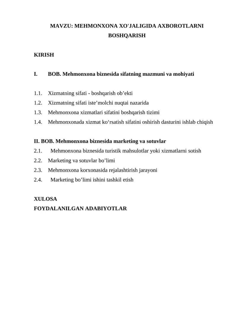 Marketing va sotuvlar