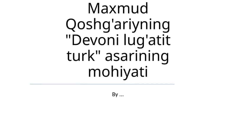 Devoni lug'atit turk