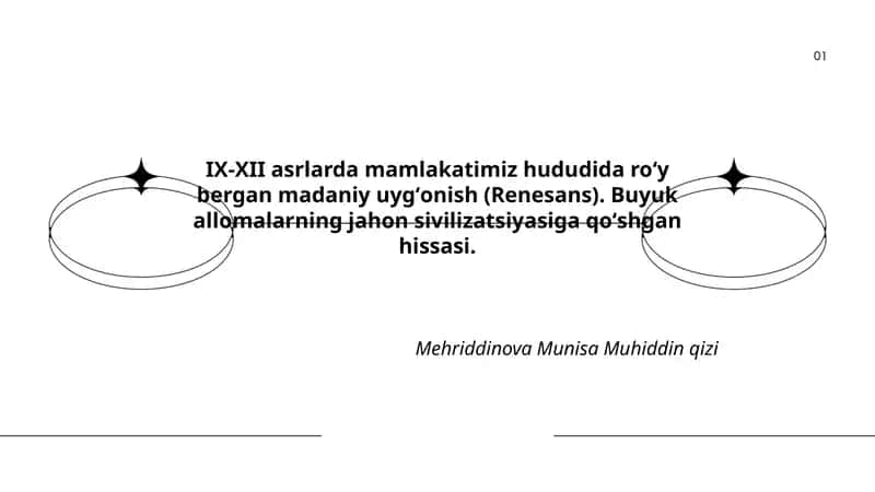 IX-XII asrlarda mamlakatimiz hududida roʻy bergan madaniy uygʻonish (Renesans)
