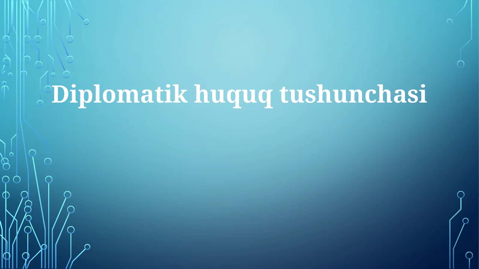 Diplomatik huquq tushunchasi