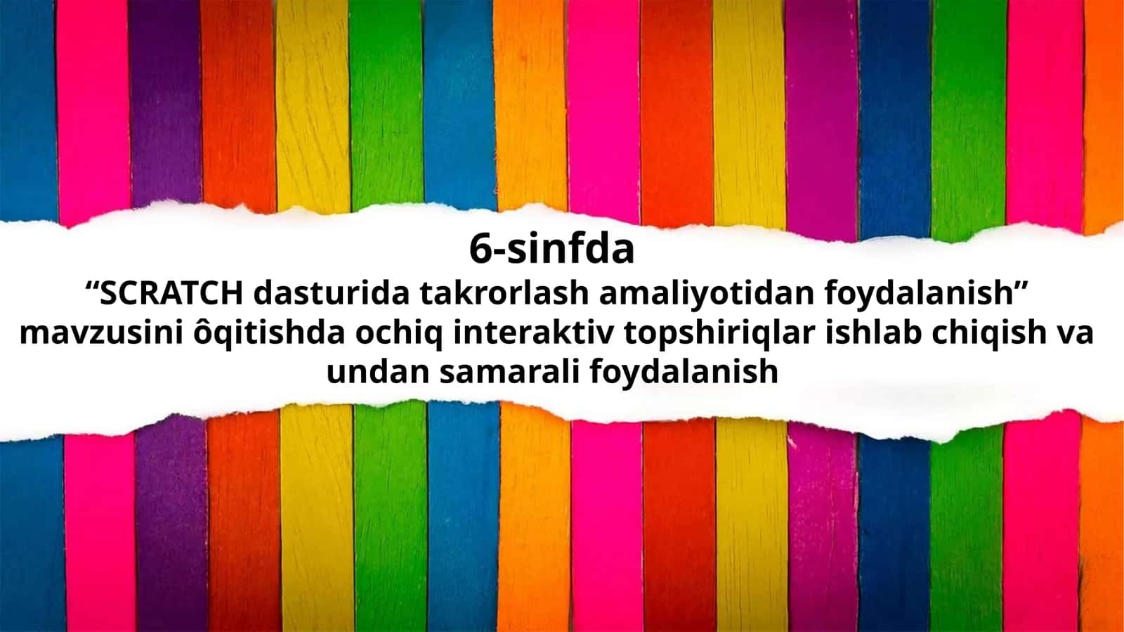 SCRATCH dasturida takrorlash amaliyotidan foydalanish